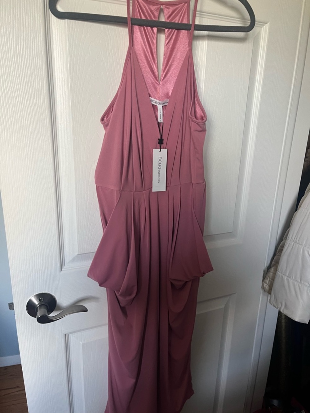 BCBGMaxAzria Dusky Rose Halter Wedding Dress
